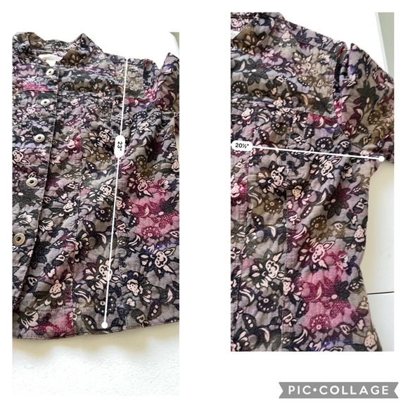 Womens Christopher & Banks Floral Jacket Size Large Button Down Pockets - Picture 8 of 11